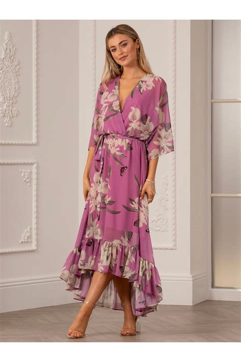 Kimono Wrap Floral Dress | Goddiva