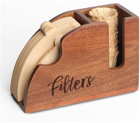 Amazon.com: LBEMEY Acacia Wood Coffee Filter Holder - V60 Size 01 & 02 ...