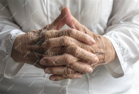 Mano de una mujer mayor Concepto de artritis reumatoide osteoartritis o ...