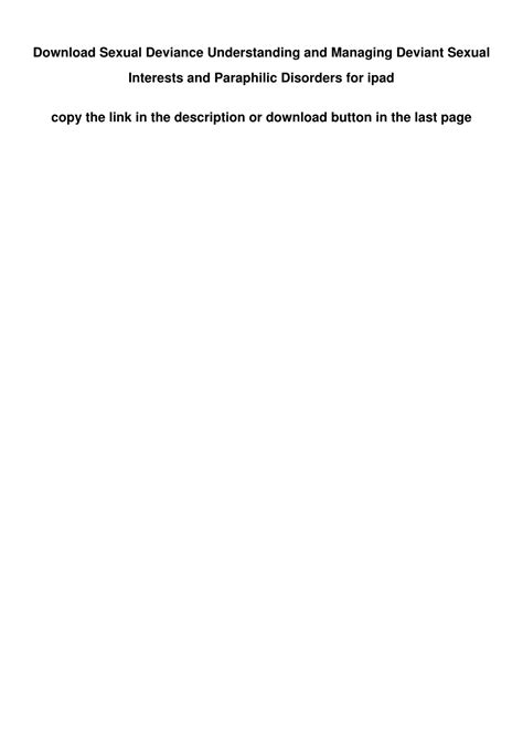 PPT - Download Sexual Deviance Understanding And Managing Deviant ...