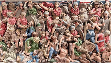 The Ludovisi Battle sarcophagus, an ancient Roman sarcophagus dating to ...