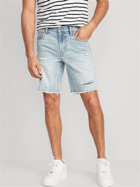 Slim Ripped Cut-Off Jean Shorts for Men -- 9-inch inseam | Old Navy