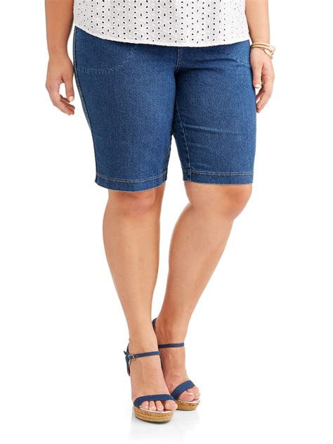 Just My Size Women's Plus Size 4 Pocket Pull on Bermuda Short - Walmart.com