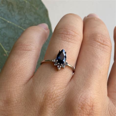 The Aster Ring | Build Your Own Pear Sapphire Engagement Ring - Alexis ...