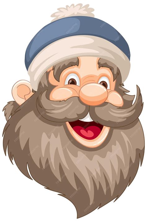 Premium Vector | Cheerful Bearded Cartoon Character