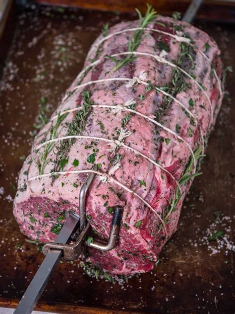Rotisserie Ribeye Roast with Herb Crust | Recipe | Ribeye roast, Roast ...