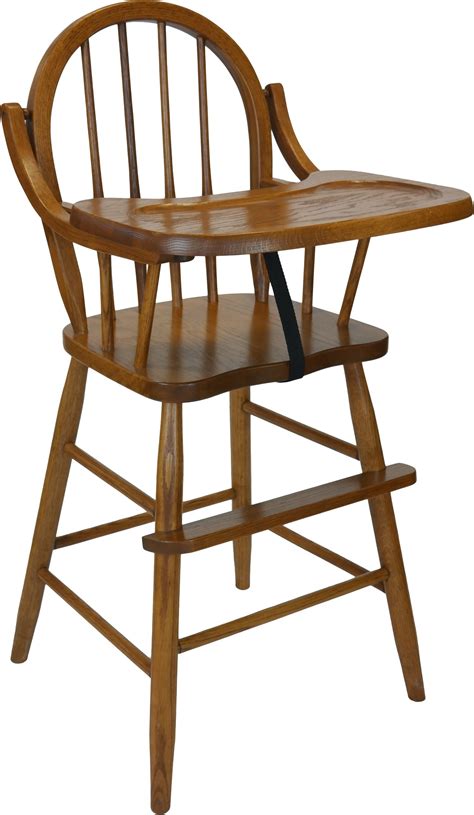 Solid Wood Windsor High Chair from DutchCrafters Amish Furniture