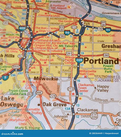 Road Map Of Portland Oregon Trademark Fine Art 'Portland Oregon Street