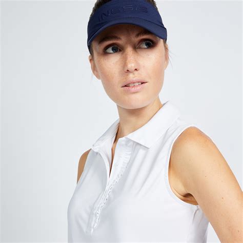 Women's Sleeveless Polo Shirt-WW 500 White INESIS | Decathlon
