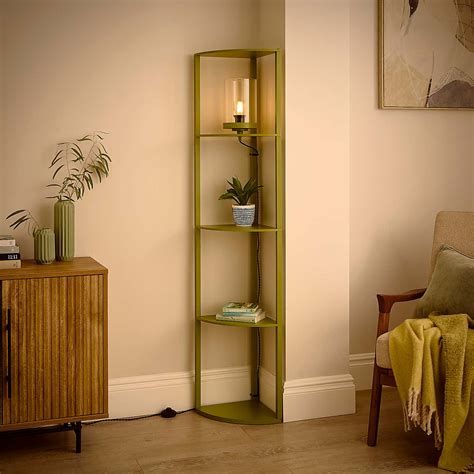 Keates Corner Shelved Floor Lamp | Dunelm