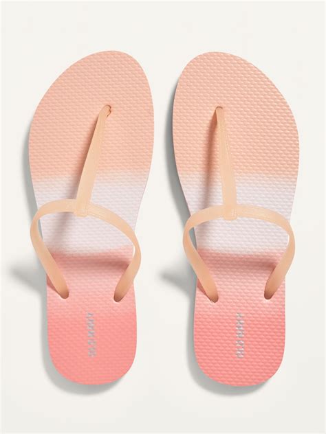 Old Navy Women's Plant-Based T-Strap Flip-Flops - Warm Ombré - Size 7 ...