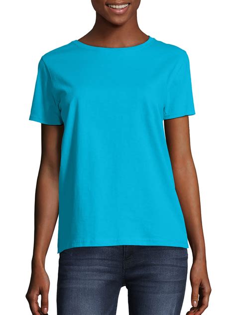 Hanes Women's Relaxed Fit Authentic Essentials Crewneck T-Shirt ...
