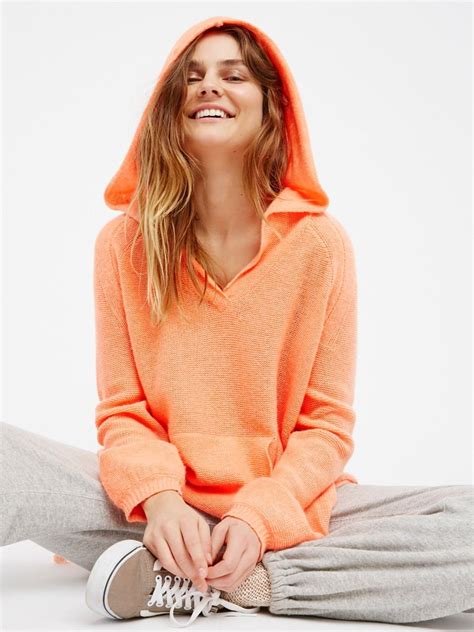 Cashmere Hoodie | Cozy up in this all cashmere hoodie featuring cute ...