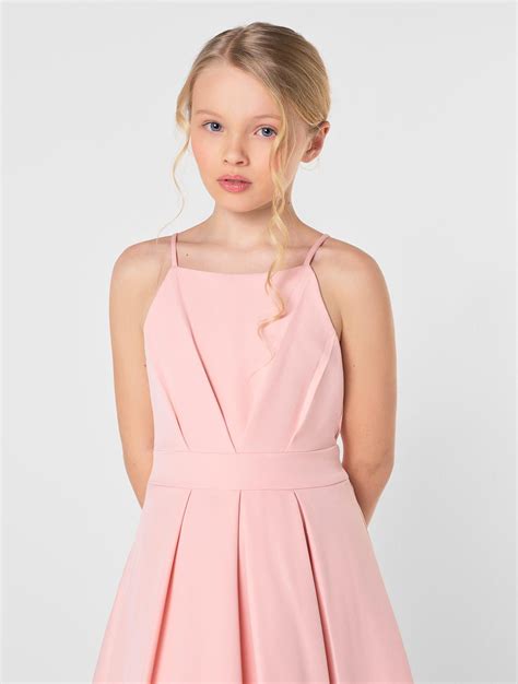 Girls pink party dress | Pink junior bridemsaid dress | Alice | Roco