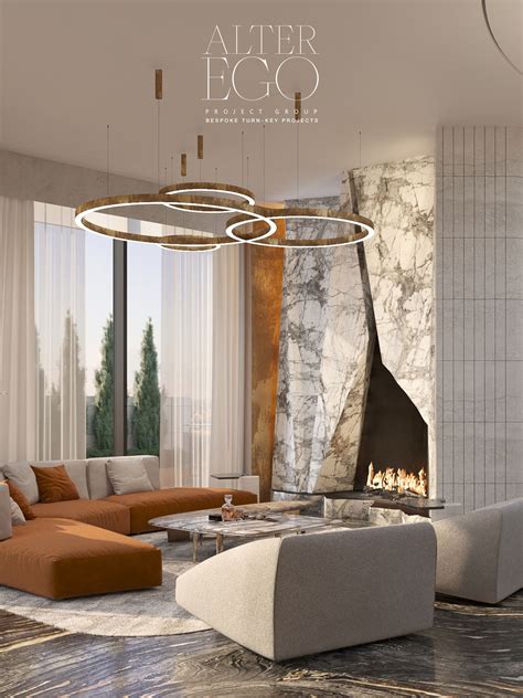 Luxury CONTEMPORARY LIVING ROOM with best floor-to-ceiling MARBL ...