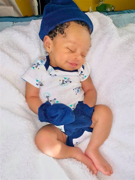 Black Mixed Newborn Baby Boy