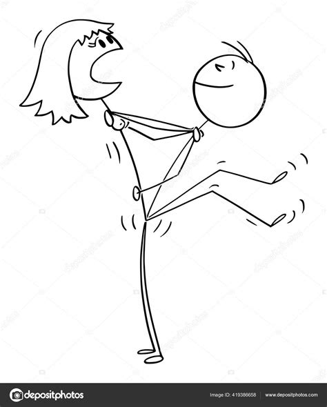 Vector Cartoon Illustration of Kama Sutra Sex Pose, Sexual Position of ...