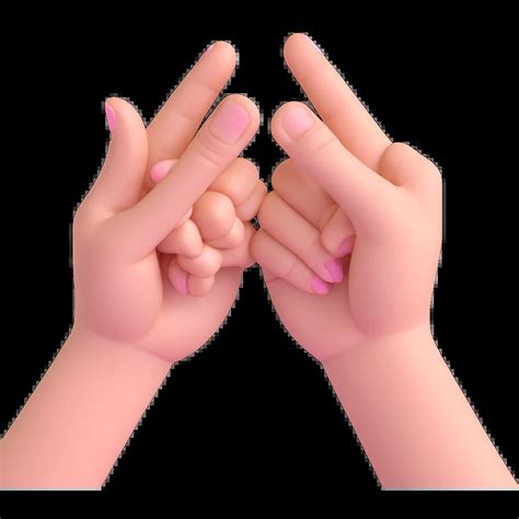 two hands making a pinky promise, close-up, simple, friendly emoji | AI ...