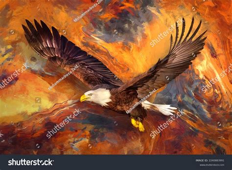 Eagle Flying Painting