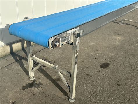 Stainless steel conveyor 510 x 60 cm • Duijndam Machines