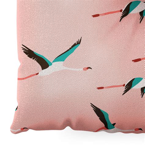 Flamingo Pink Floor Pillow Square Holli Zollinger