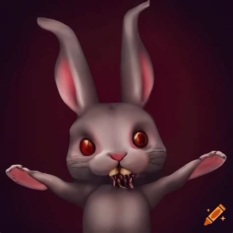 Three-headed vampire bunny creature on Craiyon