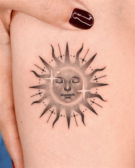 Sun Shoulder Tattoos For Men