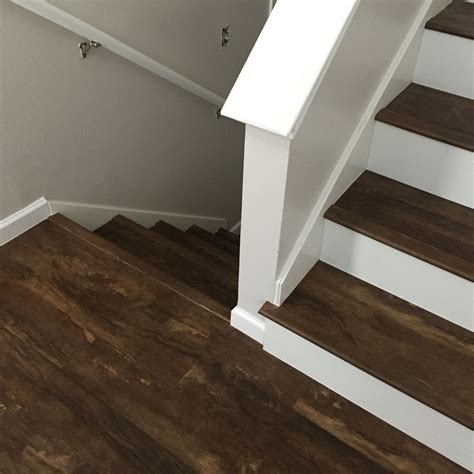 Luxury Vinyl Plank on stairs | House flooring, Stair remodel, Luxury ...