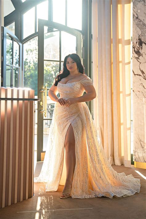 Plus size wedding set S-694-Nadine | Plus wedding dresses, Plus size wedding, Dream wedding ...
