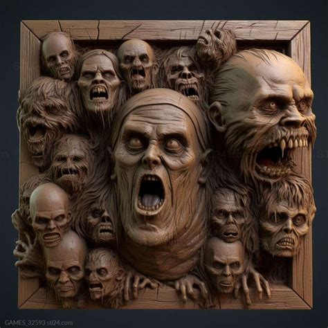 Games - Age of Zombies 1, GAMES_32593. 3D stl model for CNC