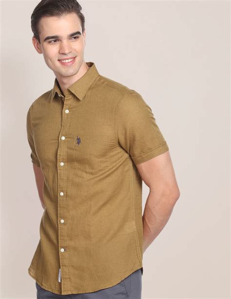 Buy U.S. Polo Assn. Cotton Linen Solid Shirt - NNNOW.com