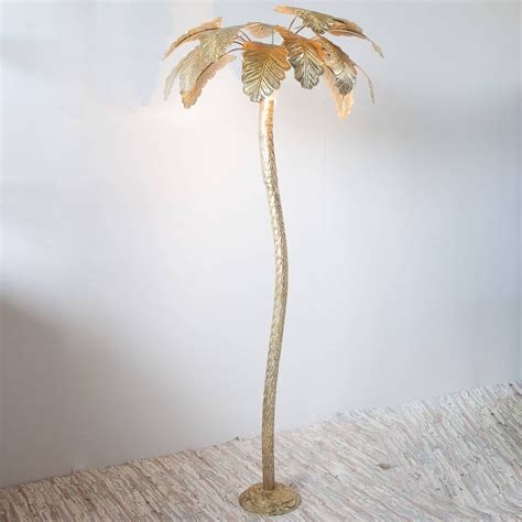 Large Brass Palm Tree Light | Living room accessories decor, Gold floor ...