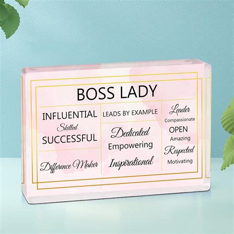 Amazon.com: Boss Lady Gifts for Women,Boss Day Gifts,Inspirational Quotes Desk Decorations for ...