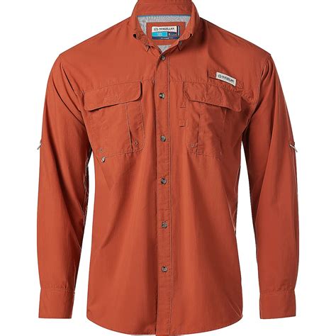 Magellan Outdoors Men's Laguna Madre Solid Long Sleeve Fishing Shirt ...