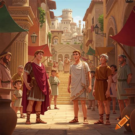 Disney Renaissance style illustration of Julius Caesar on Craiyon