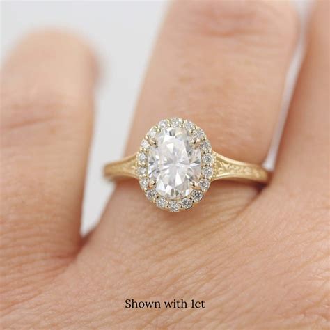 Vintage Gold Oval Engagement Rings Ember 4 Carat Oval Lab Grown