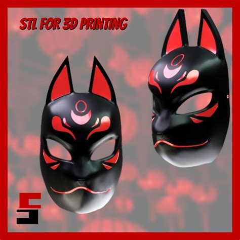 🦊 Kitsune mask Japanese Fox Masks・ STL File for 3D printing・Cults