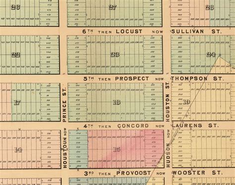 Old Map of SoHo, NYC, 1868 by John Bute Holmes - Manhattan Farmland Su ...