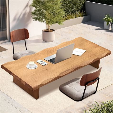 Amazon.com: Japanese Floor Table, Wood Low Coffee Table for Sitting On ...