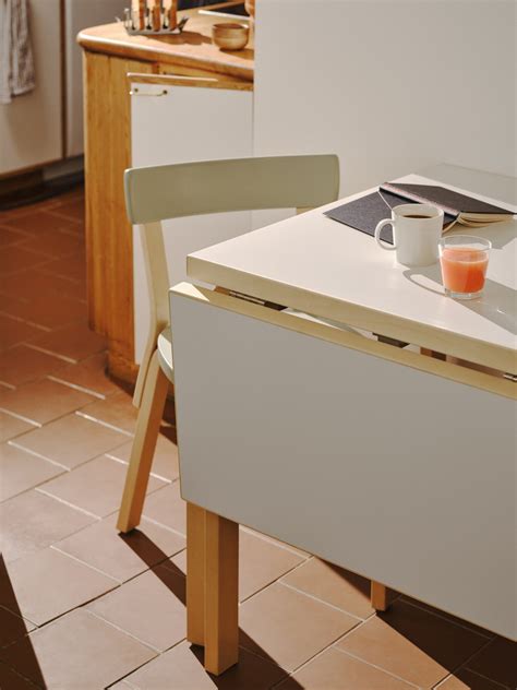 Artek Aalto foldable table DL81C, birch - white laminate | Finnish ...