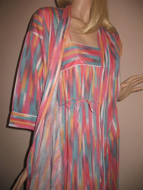 Honeymoon Peignoir Set Floor Length Nightgown Nightie / Robe