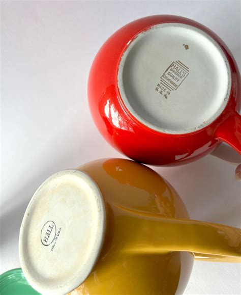 Vintage Fiesta Ware Homer Laughlin Hall China Company Pitchers and ...