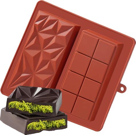 UWILLION Chocolate Bar Mold Deep Dubai 1 Inch Pistachio Chocolate Bar ...