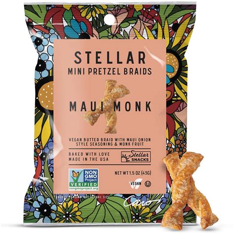 Amazon.com: Stellar Snacks Mini Pretzel Braids, Maui Monk, Vegan ...