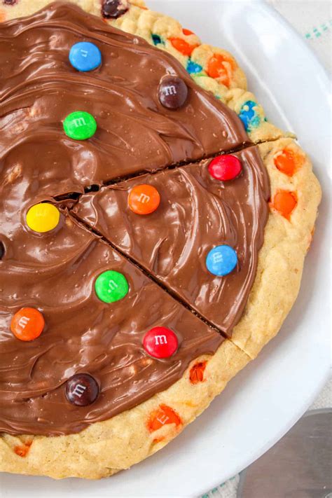 M&M Cookie Pizza (Skillet Cookie Recipe)