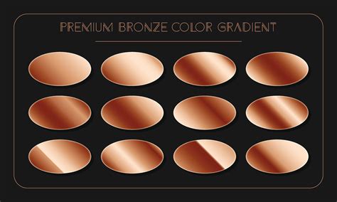 Luxury bronze gradient colour palette catalog samples in RGB or HEX ...