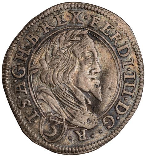 American Numismatic Society: Silver groschen/3 kreuzer of Ferdinand III ...