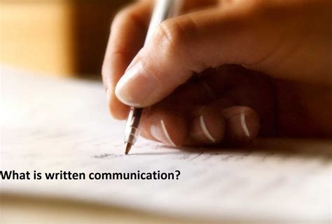 What is written communication?