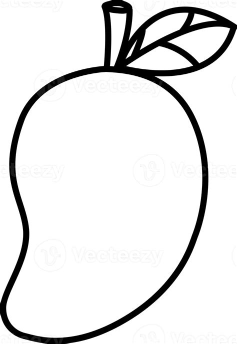 mango outline hand drawn 20695864 PNG