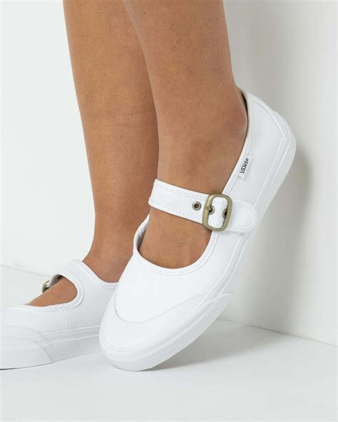 Shop Vans Womens Mary Jane Shoes In True White - Fast Shipping & Easy ...